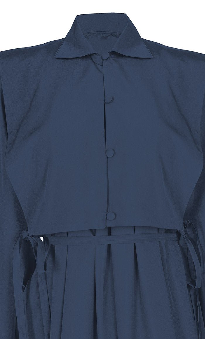 Women's Navy Kashibo Abaya With Short Jacket - EastEssence.com