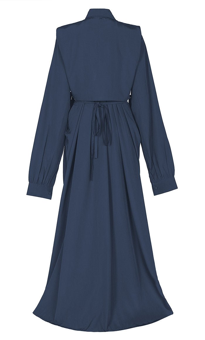Women's Navy Kashibo Abaya With Short Jacket - EastEssence.com