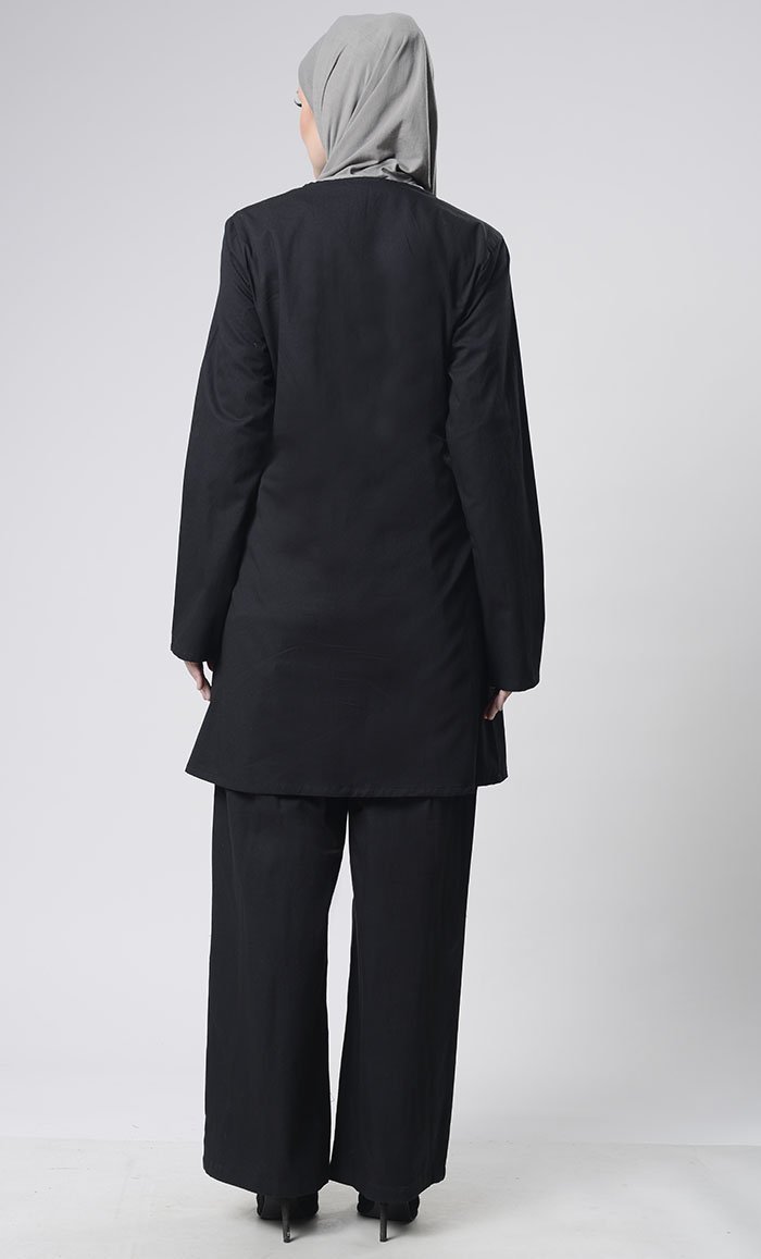 Wrap Style Tunic With Pants Set