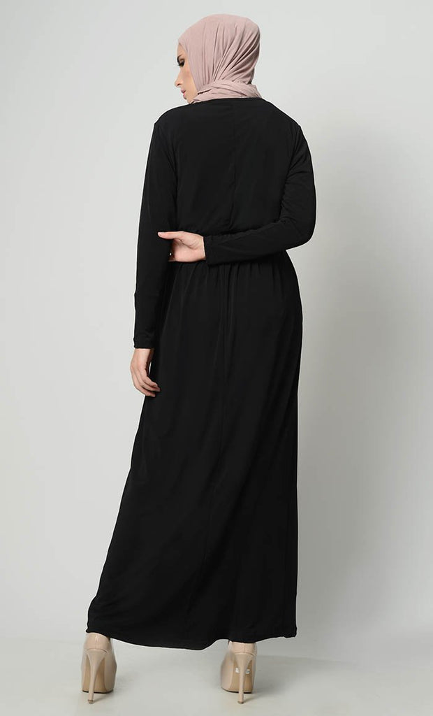 Your Perfect Everyday Abaya-Black - EastEssence.com
