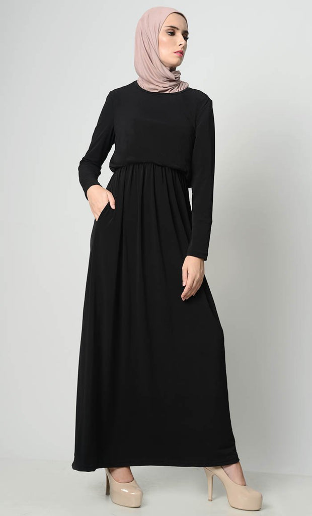 Your Perfect Everyday Abaya-Black - EastEssence.com