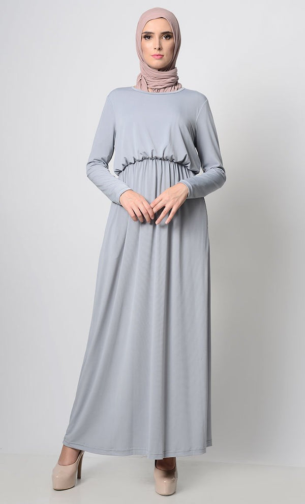 Your Perfect Everyday Abaya-Gray - EastEssence.com