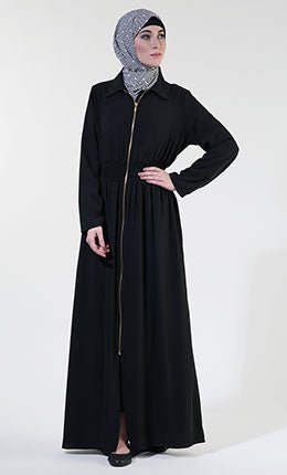 Zipper Front Cooling Abaya - EastEssence.com